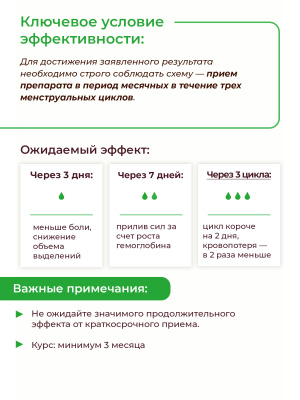 Фипромед Ж1-3 Обильные менструации (кровопотеря более 100 мл)