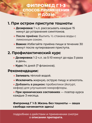 Фипромед Г1-3 Тошнота