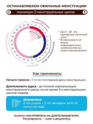 Фипромед Ж1-3 Обильные менструации (кровопотеря более 100 мл)